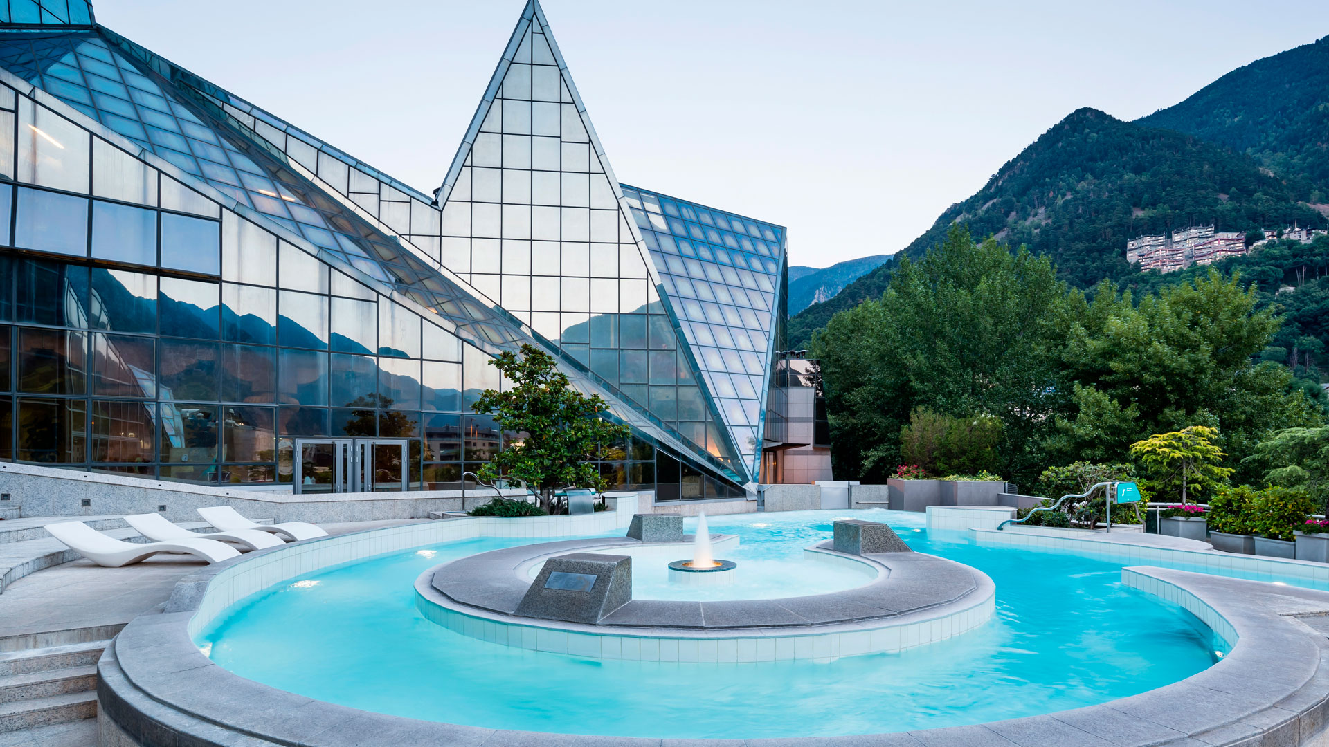 Imagen de las instalaciones del spa andorrano Caldea