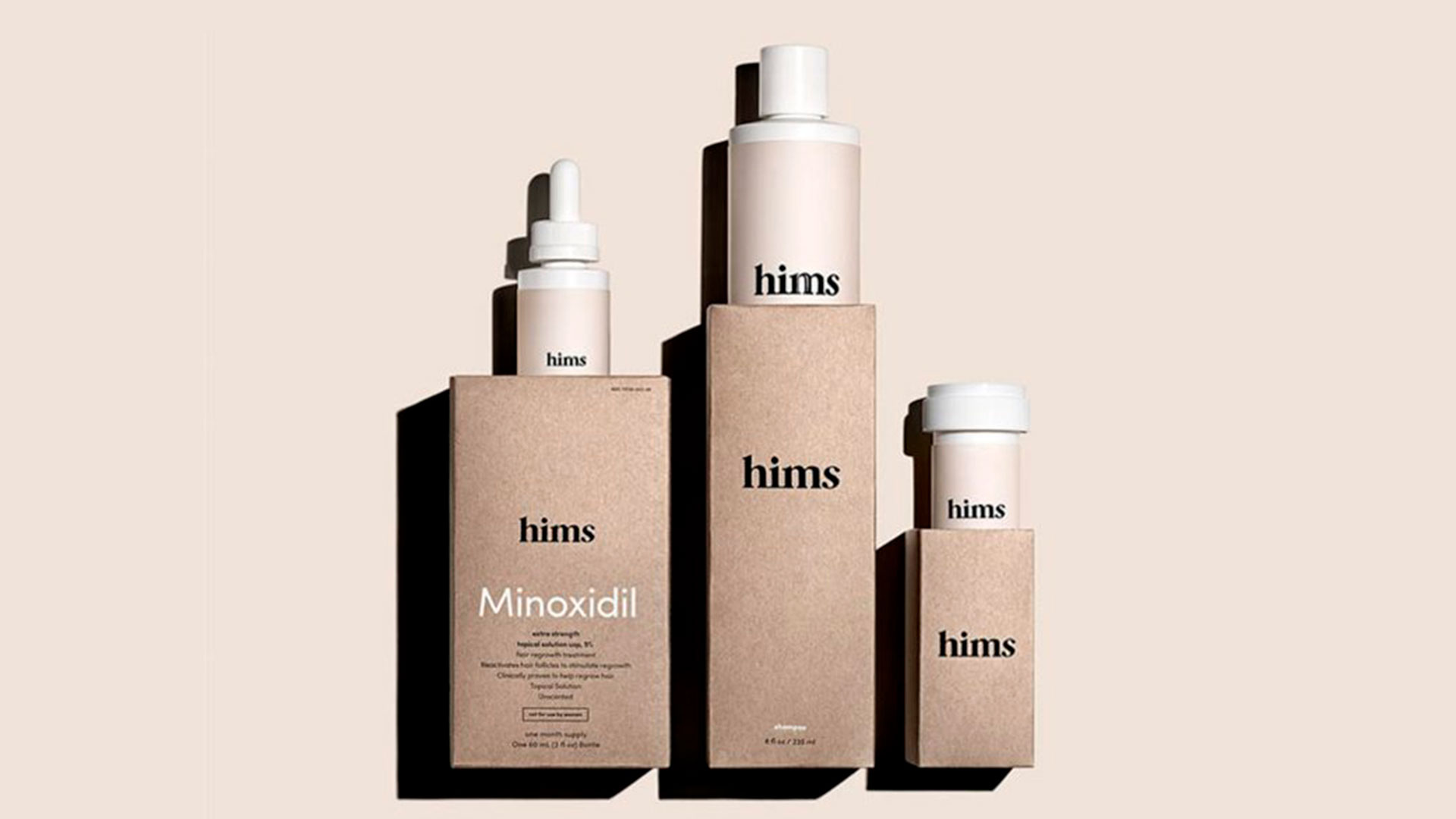 Bodegón de productos de cosmética masculinas Hims