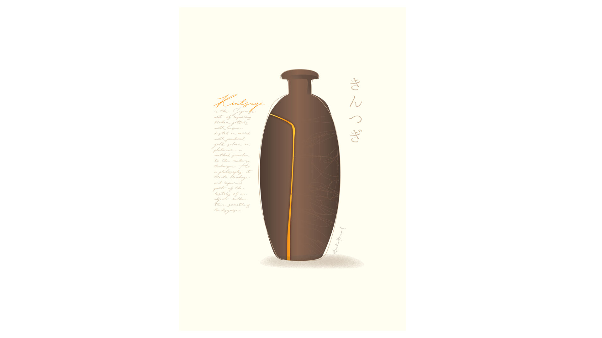 Imagen de cerámica kintsugi japonés