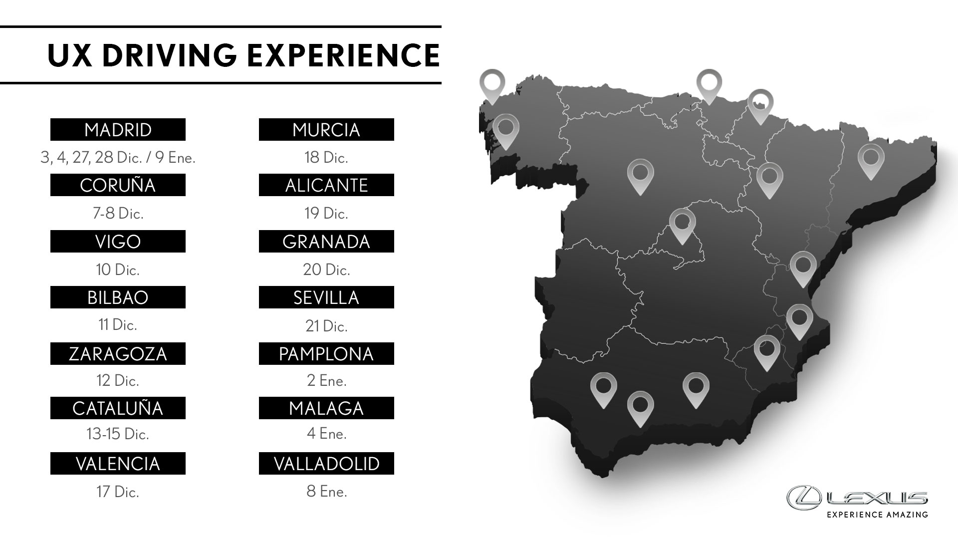 Imagen del nuevo UX de color blanco en la calzada
