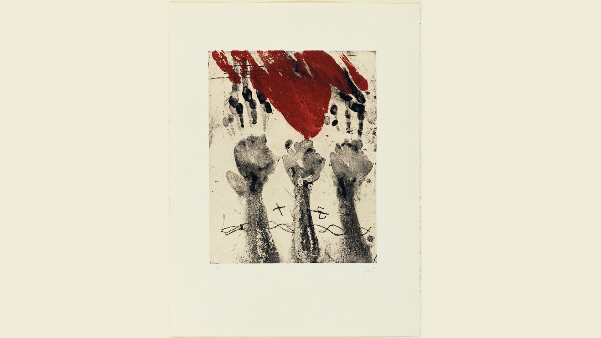 Obra de la exposición itinerante de Tàpies