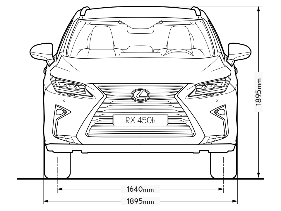 RX Front Dimensions Image